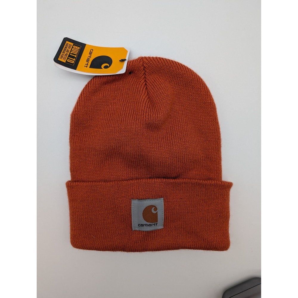 Carhartt Acrylic Watch Hat Burnt Orange Knit Beanie A18-211 NEW